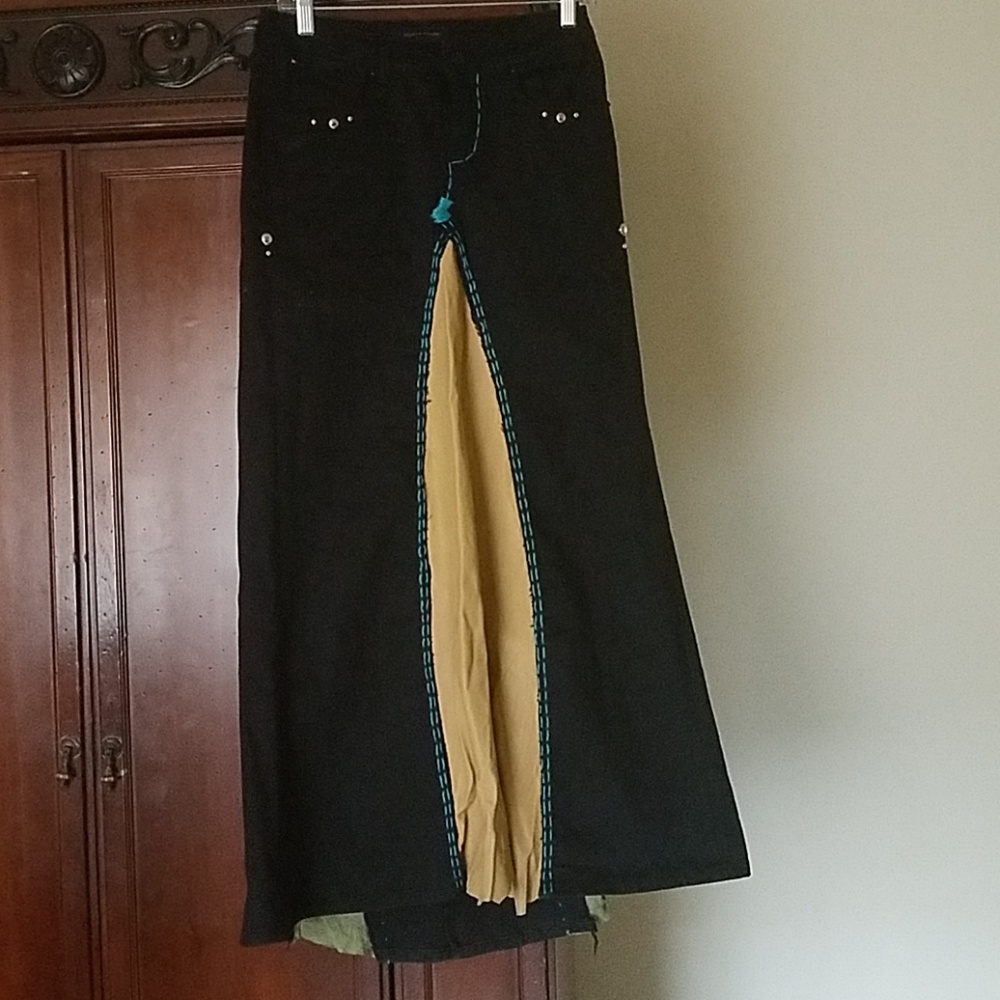 GUC Tommy Hillfiger jeans leather and denim skirt - Picture 6 of 6